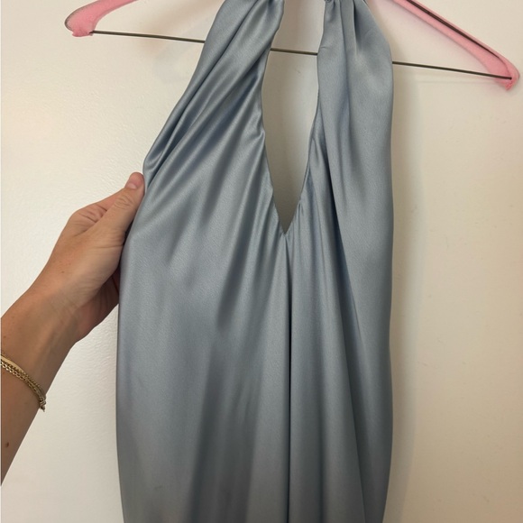 Show Me Your MuMu Sky Blue Cross-Halter Maxi Dress - Picture 3 of 5